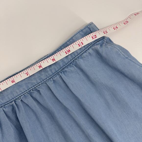 Haven Well Within Chambray Maxi Skirt Women’s XXS Tencel Blue Minimalist Capsule - Picture 9 of 11